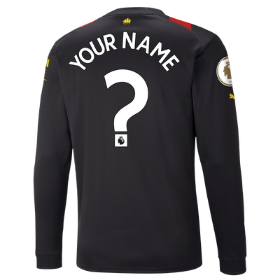Manchester City  Away Jersey 2022/23 long sleeve with custom printing