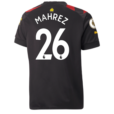 Kinder Manchester City Uitshirt 2022/23 met MAHREZ 26 bedrukking