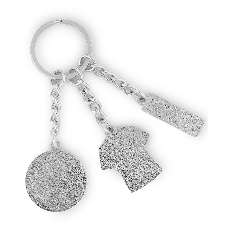 MCFC RETRO DAYS CHARM KEYRING - white