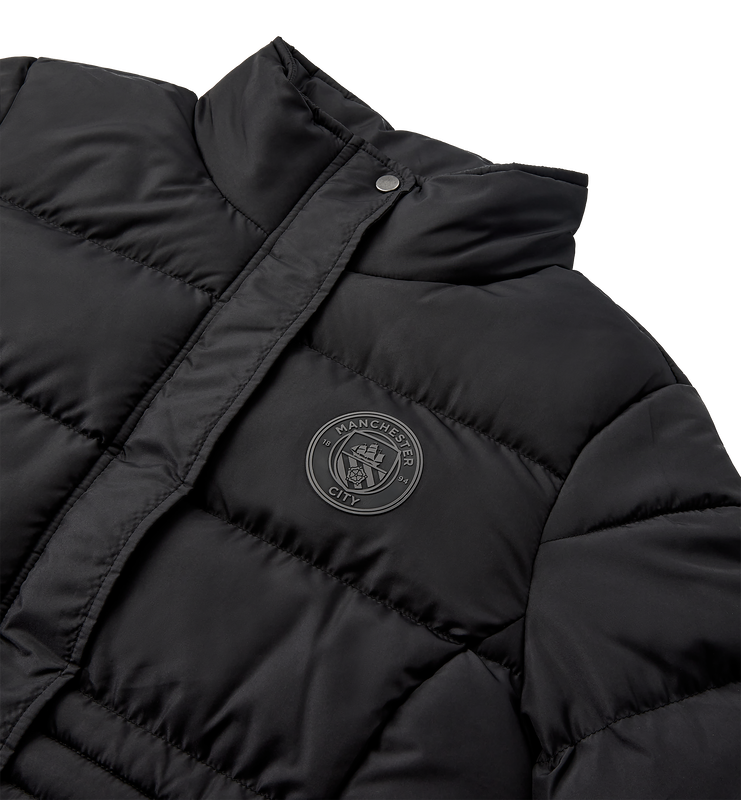 MCFC WOMENS LONGLINE PADDED JACKET - black