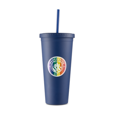 Manchester City Pride Cup with Straw