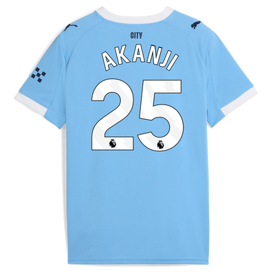 Kinder  Manchester City Heimtrikot 2025/26 mit AKANJI 25 Aufdruck