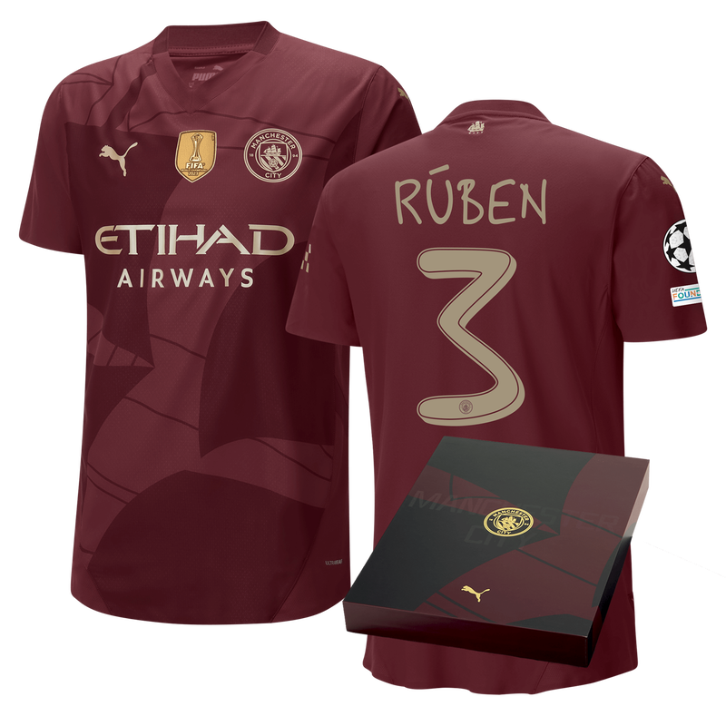 Manchester City Authentic Third Jersey 2024/25 with RÚBEN 3 
