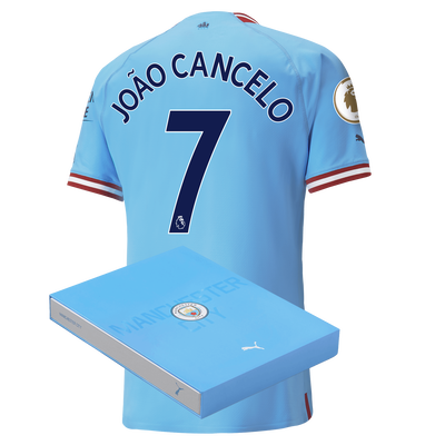 Manchester City Authentic Home Jersey 22/23 with JOÃO CANCELO 27 printing in Gift Box