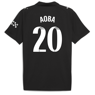 Manchester City Away Jersey 2025/26 With AOBA 20 Printing