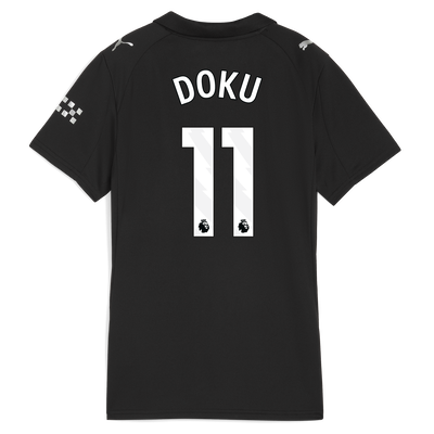 Women's Manchester City Away Jersey 2025/26 With DOKU 11 Printing
