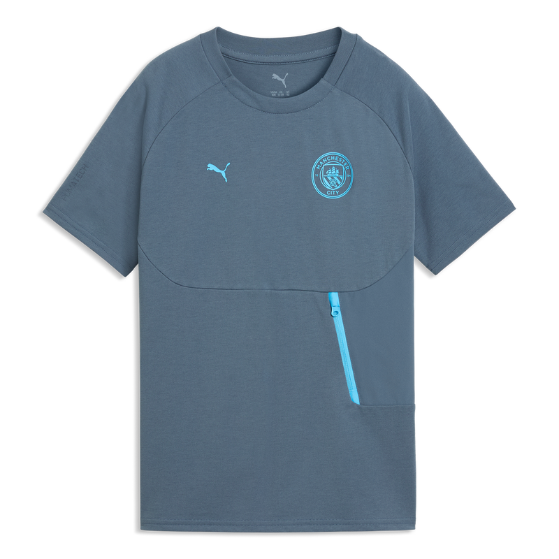 MCFC LW KIDS PUMATECH POCKET TEE - Evening Sky-Luminous Blue