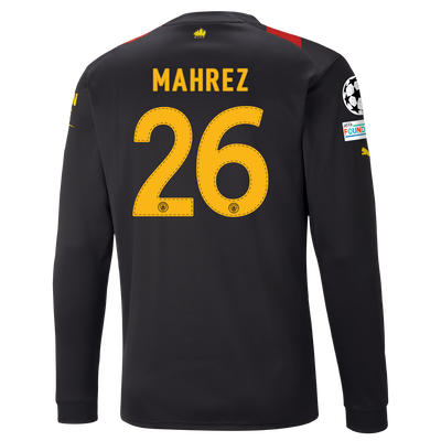 Manchester City Away Jersey 2022/23 long sleeve with MAHREZ 26 printing