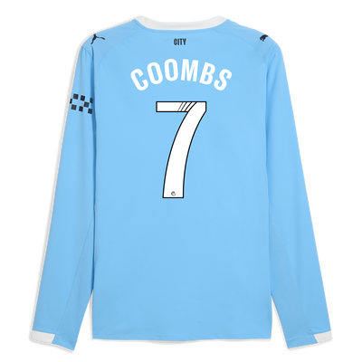 マンチェスター・シティ 2025/26 アセンティック ホームユニフォーム（長袖 COOMBS 7プリント付き）