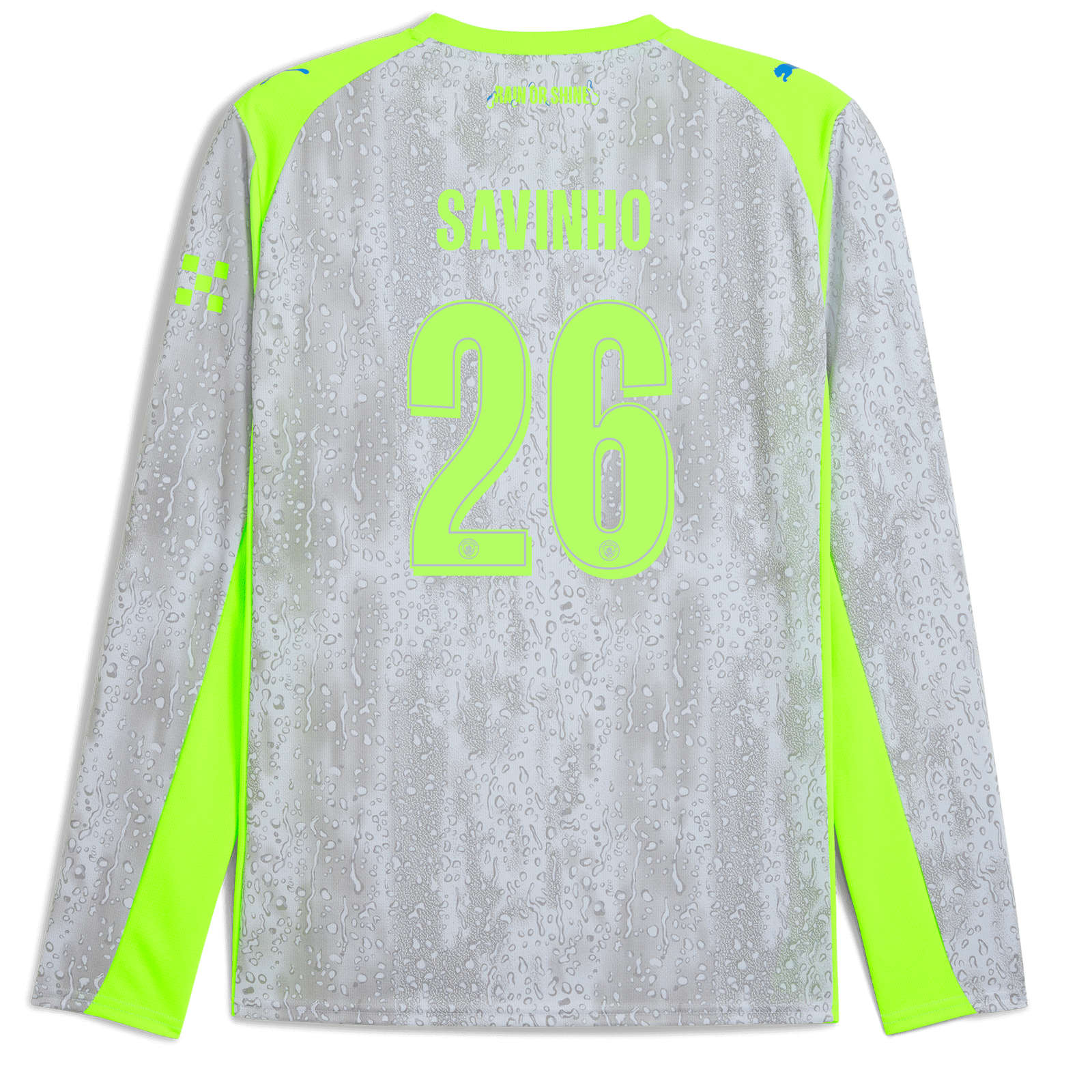 Manchester City Third Jersey 2025/26 Long Sleeve With SAVINHO 26
