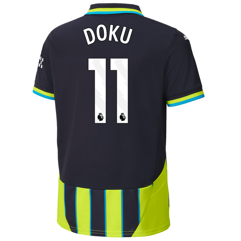 Kids' Man City Away Jersey 24/25 With DOKU 11 Printing new navy unisex - Size 13/14 from polyester  - Official Manchester City FC store