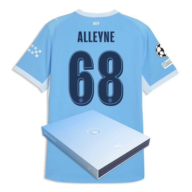 Man City Home Authentic Jersey 2026/27 With ALLEYNE 68 Printing in Gift Box  blue-icy blue - Check out all Manchester City t-shirts online