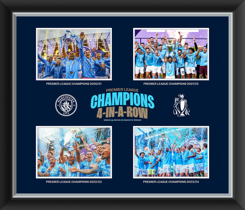 MCFC PL 4 IN A ROW 24x20 FRAME - navy