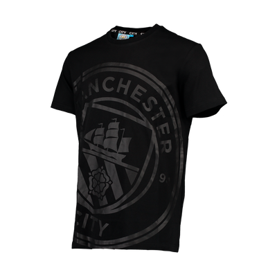 T-shirt con stemma Blackout Manchester City