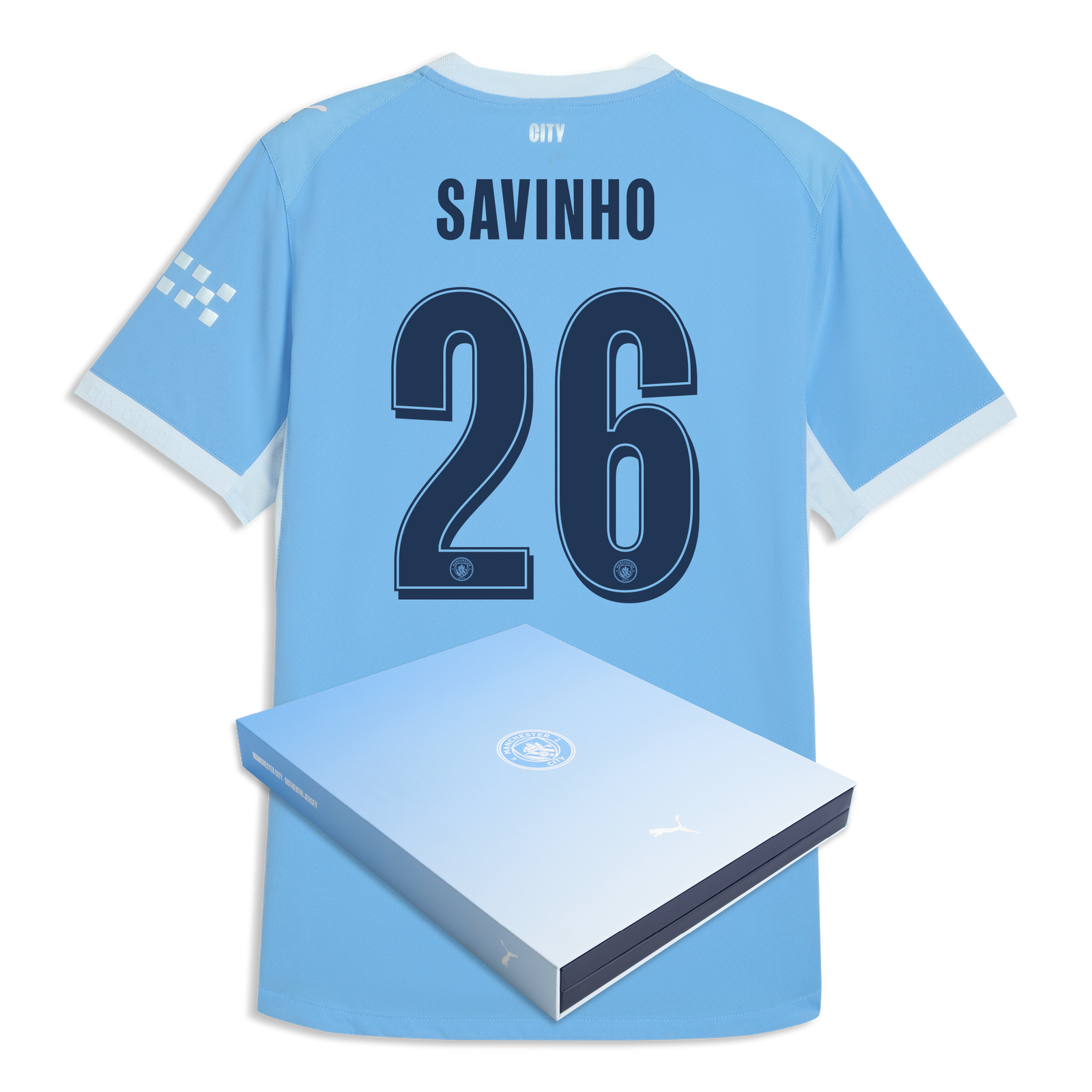 Manchester City Home Authentic Jersey 2026/27 With SAVINHO 26