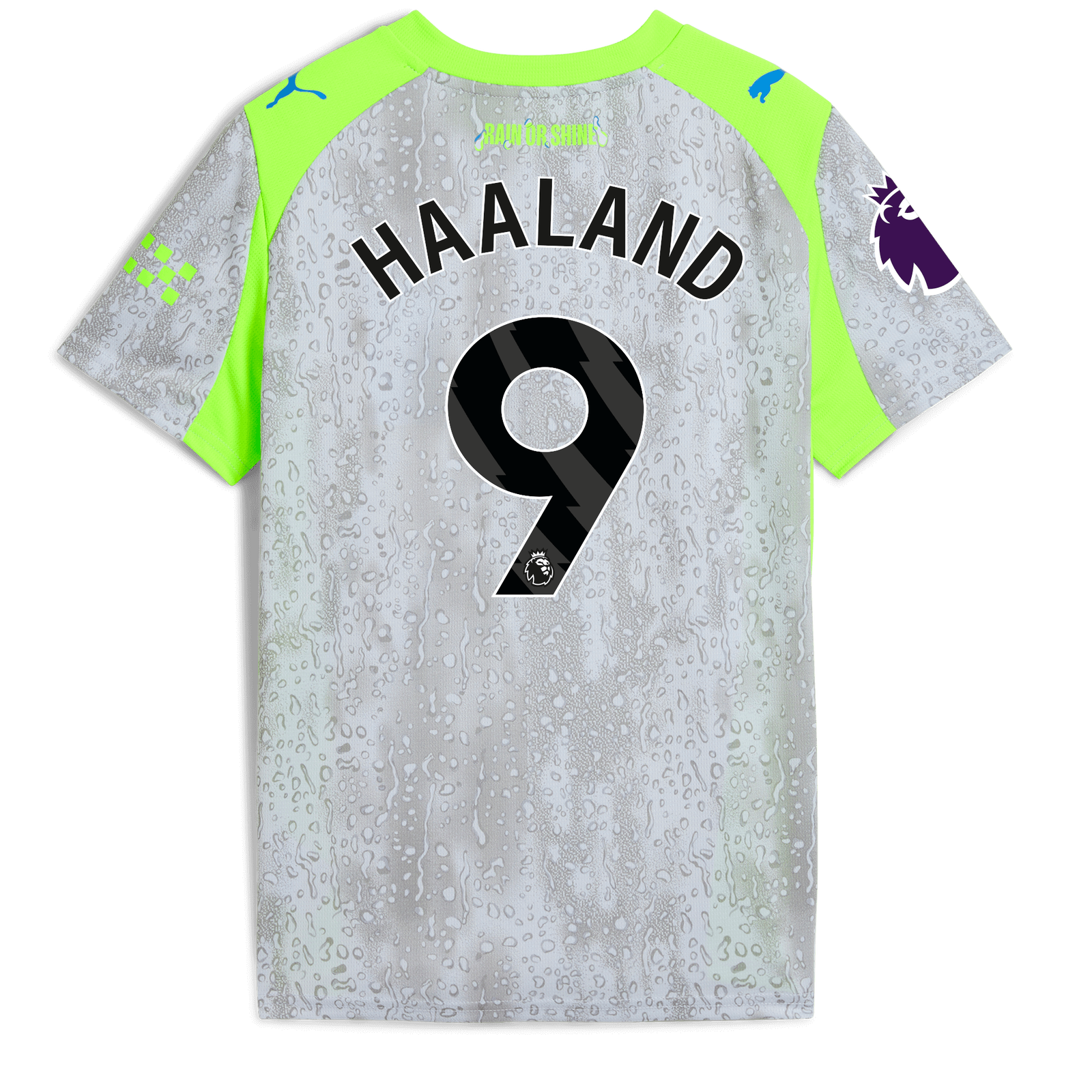 Kids' Manchester City Third Jersey 2025/26 With HAALAND 9