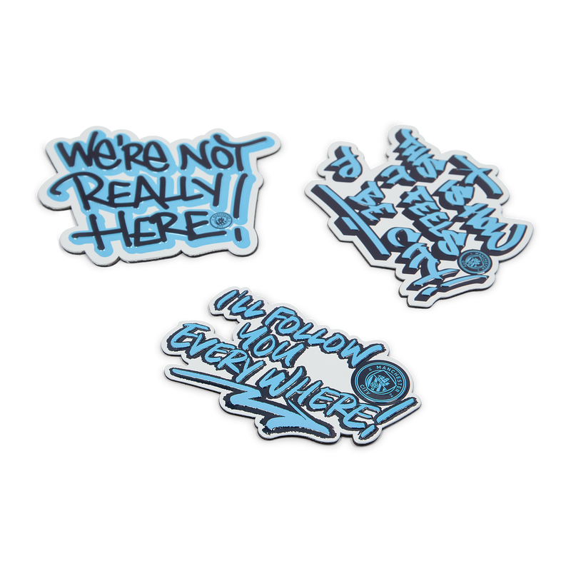 MCFC MW TAG 3PK MAGNET CHANTS - blue