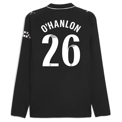 Manchester City Away Authentic Jersey 2025/26 Long Sleeve With O'HANLON 26 Printing
