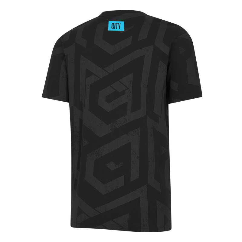 MCFC FW MENS MONOGRAM AOP TEE - black
