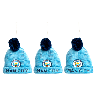 Manchester City 3-Pack Knit Hat Decorations