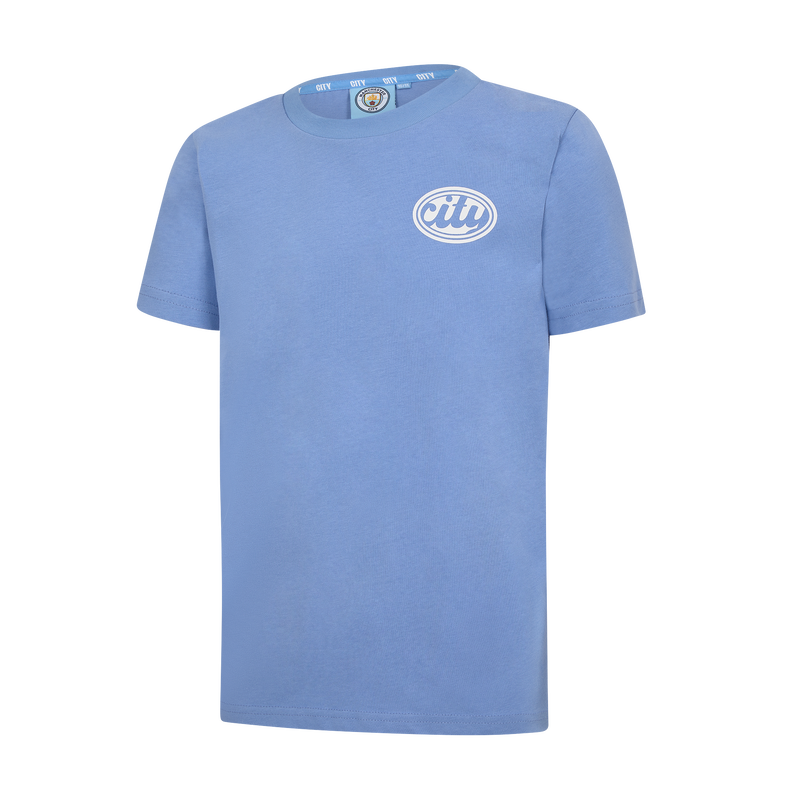MCFC KIDS SUMMER STICKER TSHIRT - blue