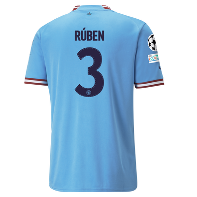 Manchester City Home Jersey 22/23 with RÚBEN 3 printing