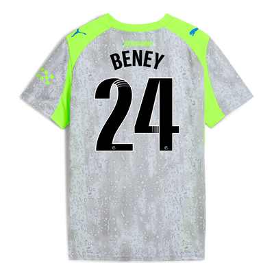 Kinder Manchester City 2025/26 Derde Shirt met bedrukking van BENEY 24 Printing