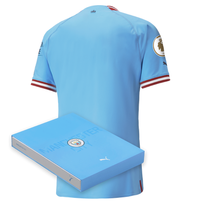 Manchester City Authentic Home Jersey 22/23 with custom printing in Gift Box