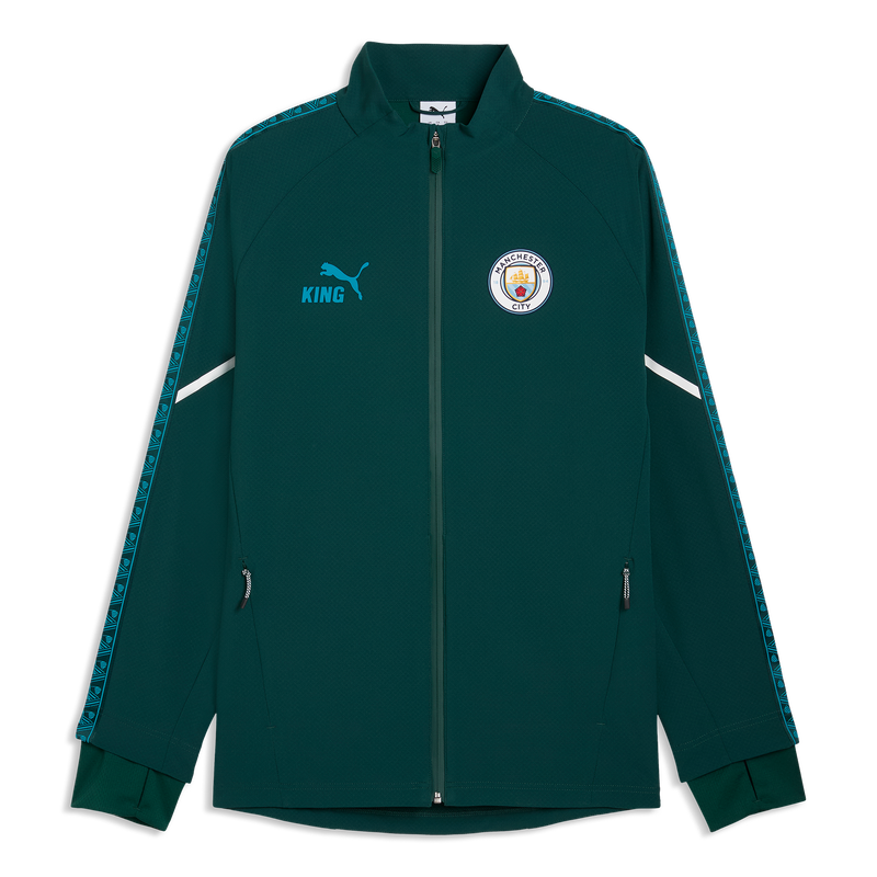 MCFC MW KING ULTIMATE ANTHEM JACKET - Green Terrain-Tropical Blue