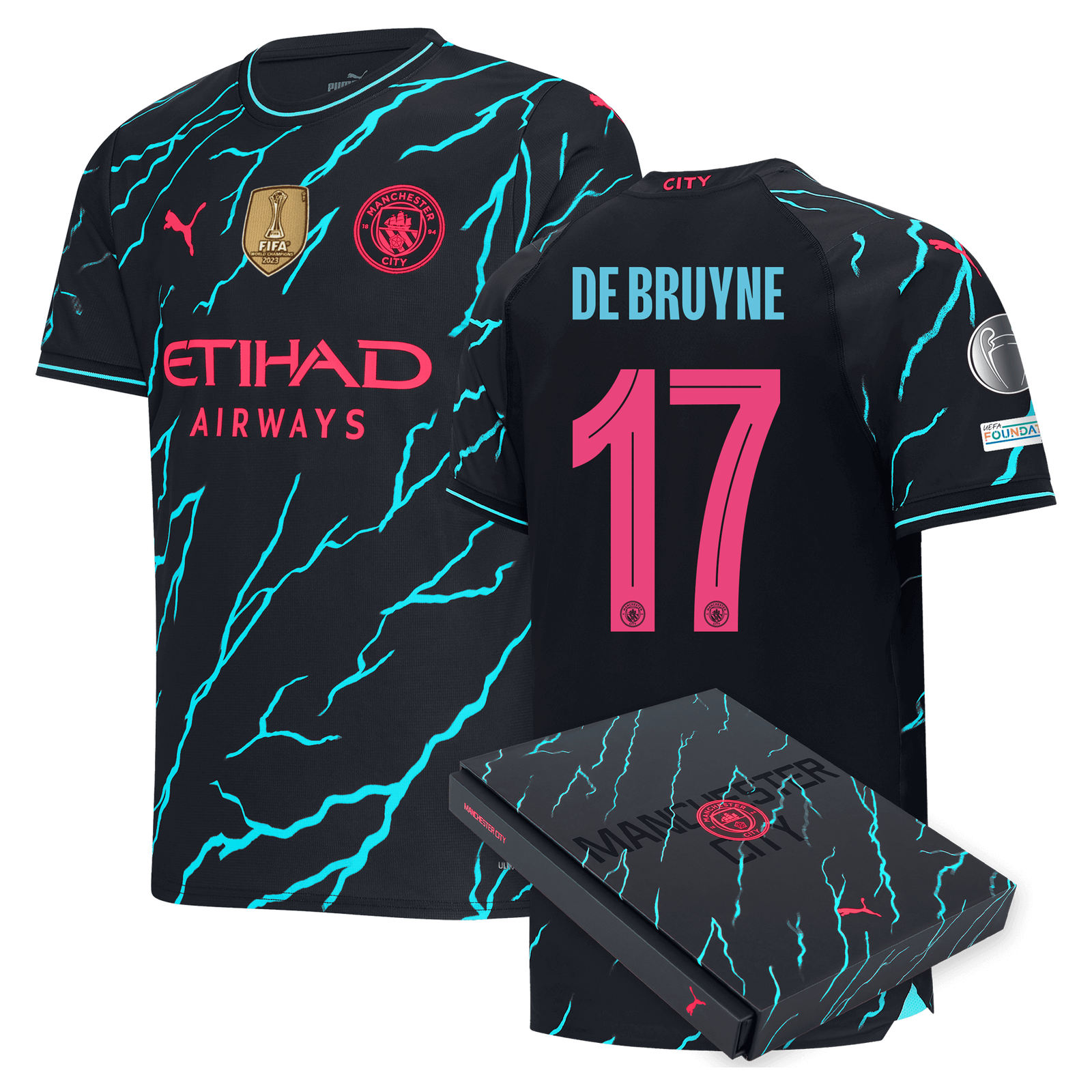 Manchester City Authentic Third Jersey 2023/24 with DE BRUYNE 17 