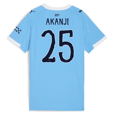 Women's Manchester City Home Jersey 2025/26 With AKANJI 25 Printing
