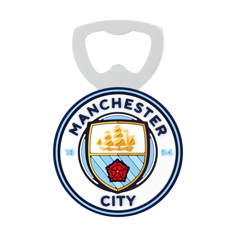 Man City Crest Mini Bottle Opener Magnet blue   - Official Manchester City FC store