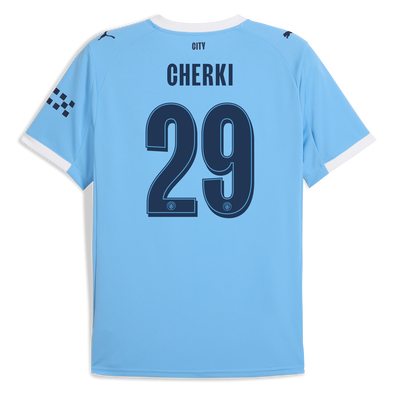 Kids' Manchester City Home Jersey 2025/26 With CHERKI 29 Printing