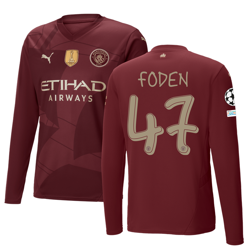 Manchester City Authentic Third Jersey 2024/25 Long Sleeve With 