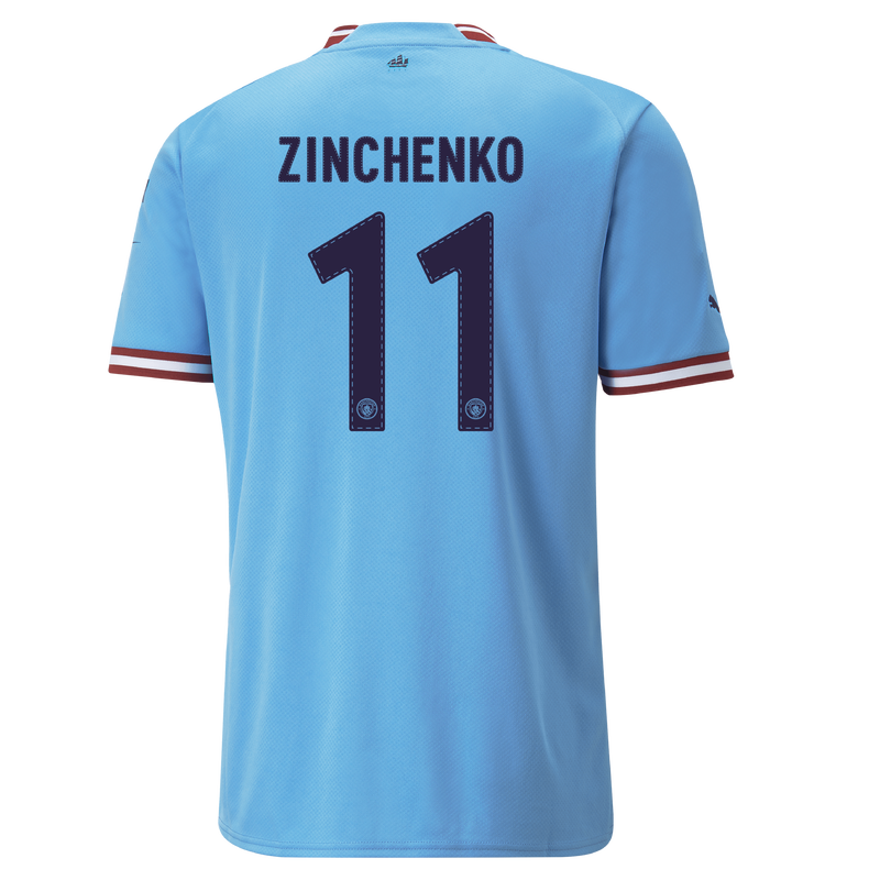 Manchester City Home Jersey 22/23 with ZINCHENKO 11 printing Official