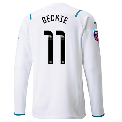 Manchester City Away Shirt Long Sleeve 21/22 with Janine Beckie printing