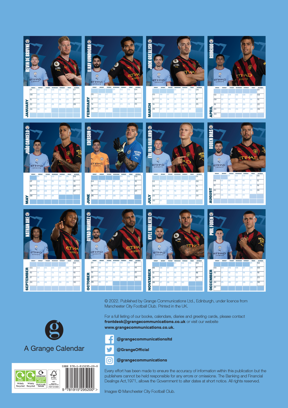 blootstelling Geduld magnetron Manchester City A3 2023 Calendar | Official Man City Store