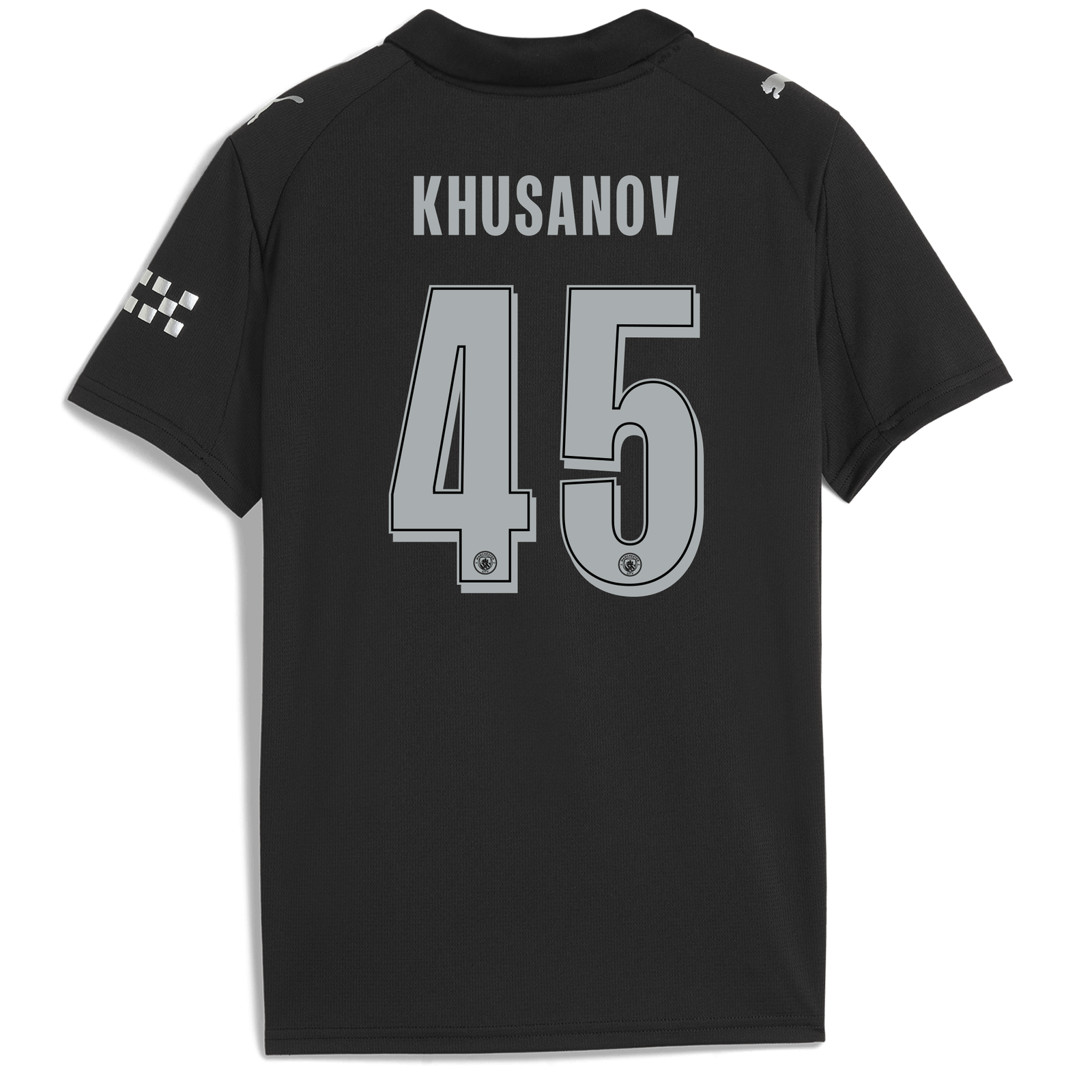 マンチェスター・シティ クサノフ　KHUSANOV 45 シャツ M キッズ マンチェスター・シティ 2025/26 アウェイ KHUSANOV 45