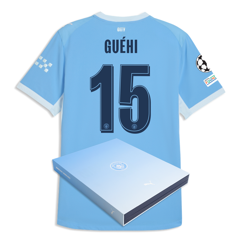 Man City Home Authentic Jersey 2026/27 With GUÉHI 15 Printing in Gift Box  blue-icy blue - Check out all Manchester City t-shirts online