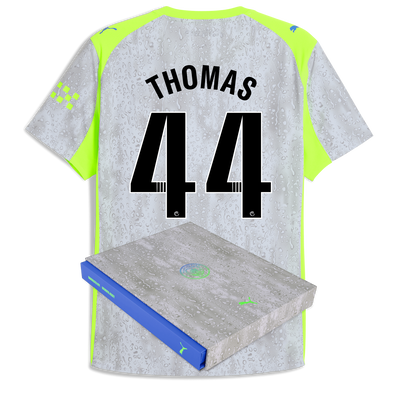 Manchester City Third Authentic Jersey 2025/26 With THOMAS 44 Printing in Gift Box