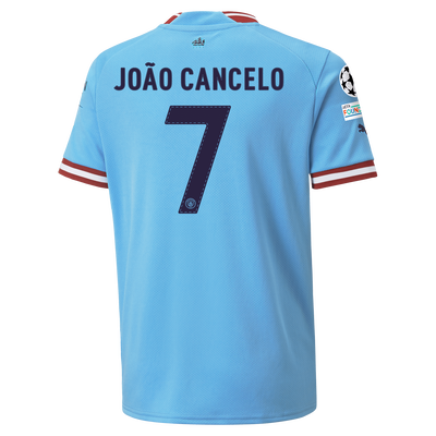 Manchester City Maglia Gara Home Bambino 2022/23 con stampa JOÃO CANCELO 27