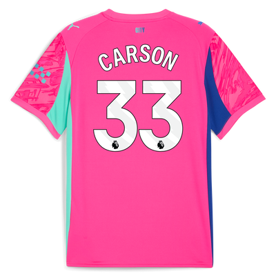 Camiseta de portero del Manchester City 2025/26 con impresión CARSON 33