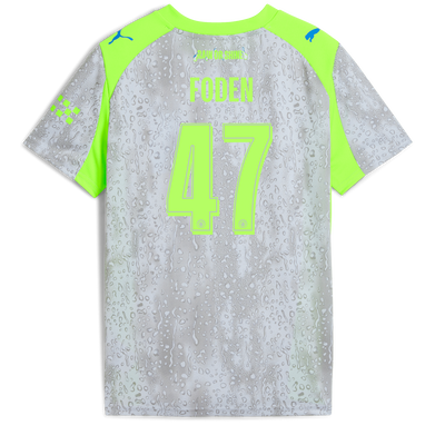 Kids' Manchester City Third Jersey 2025/26 With FODEN 47 Printing