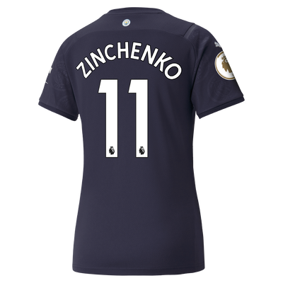 Womens Manchester City 3rd Shirt 21/22 with Oleksandr Zinchenko printing