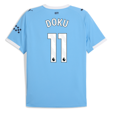 Manchester City Thuisshirt 2025/26  en DOKU 11 bedrukking