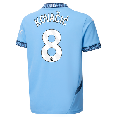 Kids' Manchester City Home Jersey 2024/25 With KOVAČIĆ 8 Printing