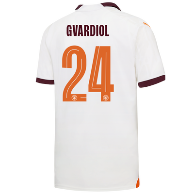 Manchester City Away Jersey 2023/24 with GVARDIOL 24 printing