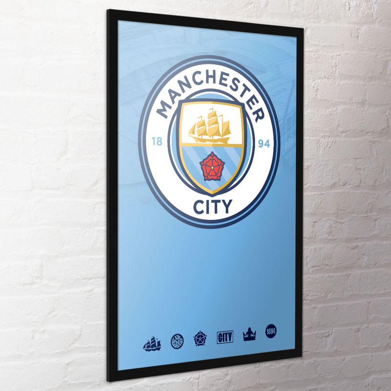 マンチェスター・シティ クレスト 24/25 ポスター | Official Man City Store
