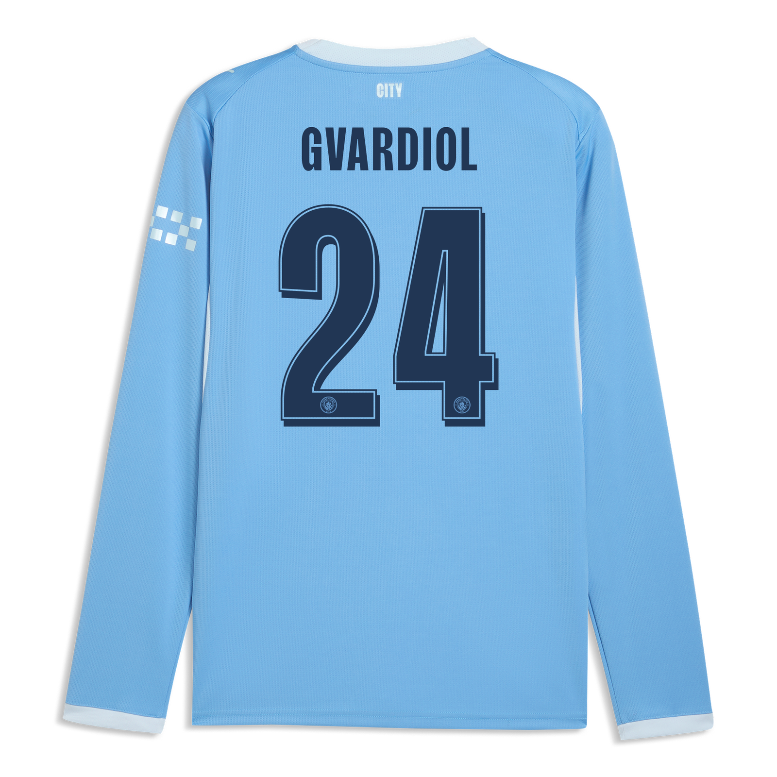 Manchester City Home Jersey 2026/27 Long Sleeve With GVARDIOL 24