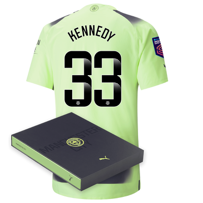 Manchester City Authentic Third Jersey 2022/23 with KENNEDY 33 printing in Gift Box